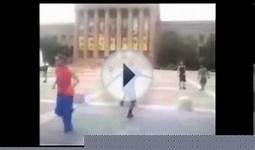 Parkour at art museum in philadelphia, pa.