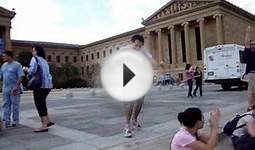 Rocky Scene in Philadelphia Museum of Art - by JMP