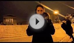 Sledding at the Philadelphia Art Museum Steps